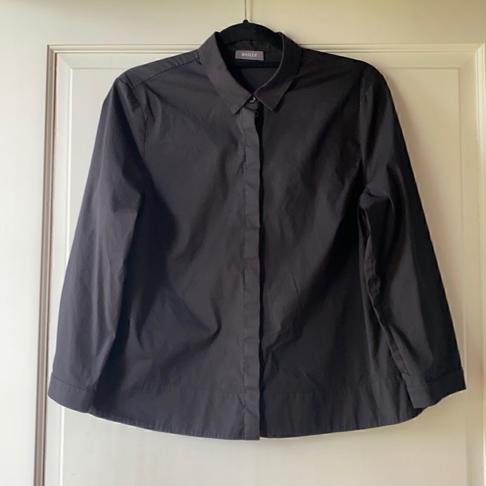 Nice Cotton Poplin Button Front Top
